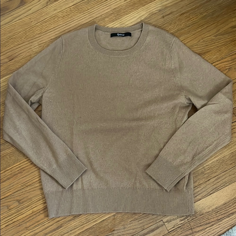 Quince Camel cashmere Sweater